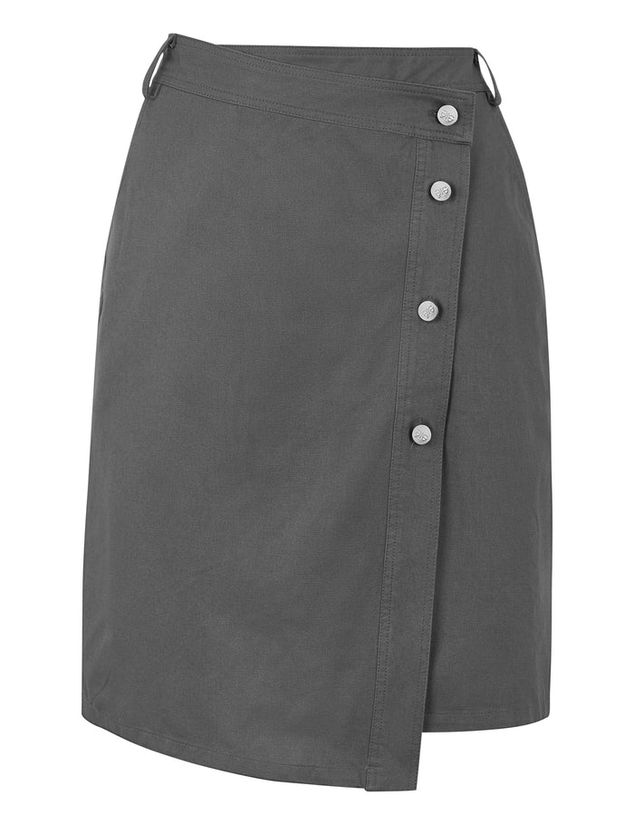 Esmé Studios ESErin Wrap Over Skirt Charcoal Grey