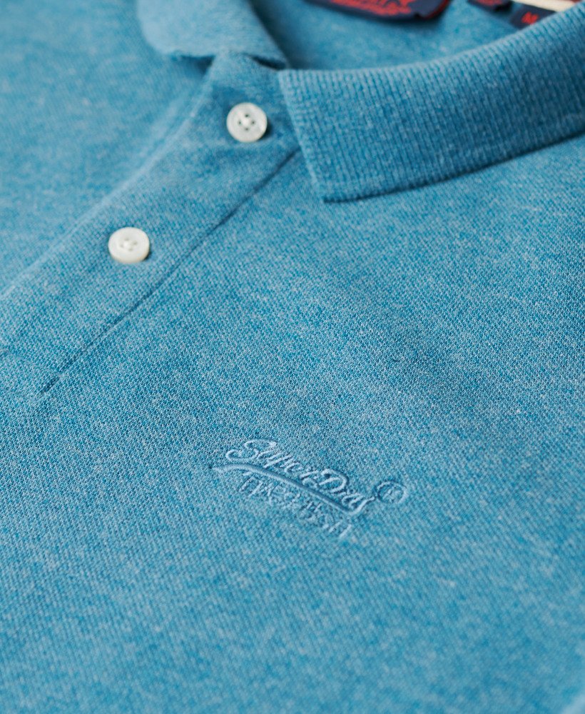 Superdry Classic Pique Polo Shirt Alaskan Blue Marl