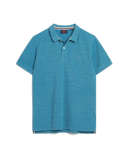 Superdry Classic Pique Polo Shirt Alaskan Blue Marl