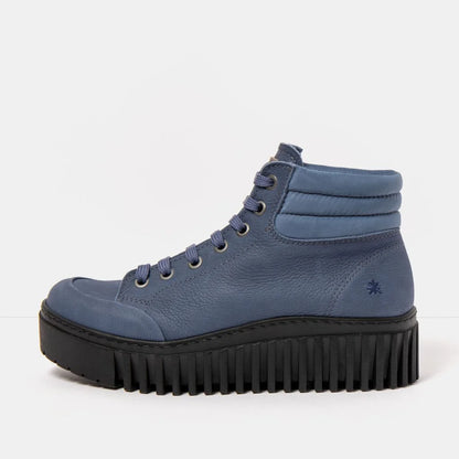Art Company 1532 NoBuck Ocean/Brighton. Womens Art shoes with Shim: Comfort last and Closure: Laces that has Manufacturing: 360º stitching. Exterior material: Calf leather and Insoles: Removable microfiber, Outsole: Softlight. Type of heel: Plataform Colour: Burdeos Material: Textile/Leather
