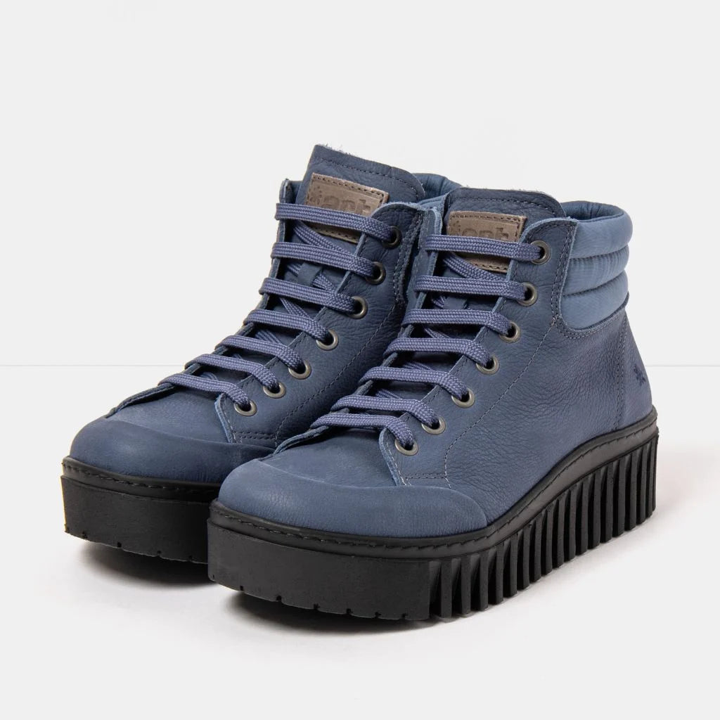 Art Company 1532 NoBuck Ocean/Brighton. Womens Art shoes with Shim: Comfort last and Closure: Laces that has Manufacturing: 360º stitching. Exterior material: Calf leather and Insoles: Removable microfiber, Outsole: Softlight. Type of heel: Plataform Colour: Burdeos Material: Textile/Leather