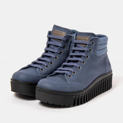 Art Company 1532 NoBuck Ocean/Brighton. Womens Art shoes with Shim: Comfort last and Closure: Laces that has Manufacturing: 360º stitching. Exterior material: Calf leather and Insoles: Removable microfiber, Outsole: Softlight. Type of heel: Plataform Colour: Burdeos Material: Textile/Leather