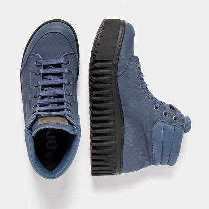 Art Company 1532 NoBuck Ocean/Brighton. Womens Art shoes with Shim: Comfort last and Closure: Laces that has Manufacturing: 360º stitching. Exterior material: Calf leather and Insoles: Removable microfiber, Outsole: Softlight. Type of heel: Plataform Colour: Burdeos Material: Textile/Leather