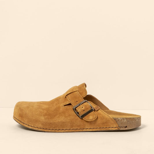 Art shoes Company El Naturalist N5796 Silk Suede Toffee Balance womens sandals with buckles