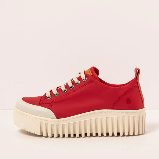 Art shoes Company 1534 Brighton Nylon Red womens flat trainers. Colour: Nylon Red Material: Nylon / Insole: Removable Microfiber / Sole: 100% Rubber