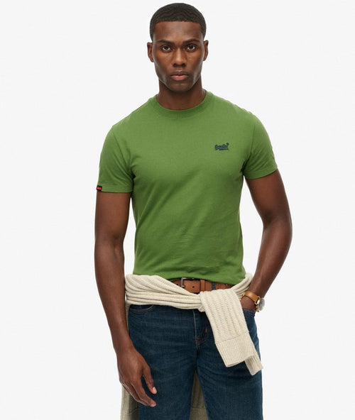 Superdry Organic Cotton Essential Logo T-Shirt Artichoke Green