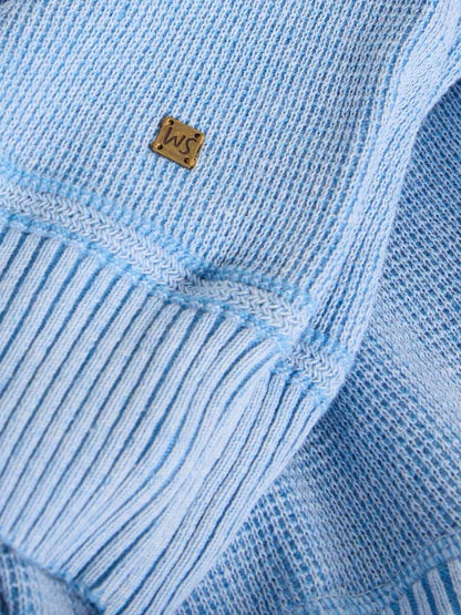 White Stuff Attadale Funnel Neck Long Sleeve Jumper Light Blue