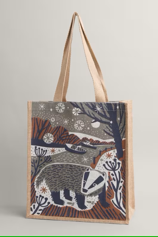 Seasalt Jute Shopper Port Navas Badger Acorn