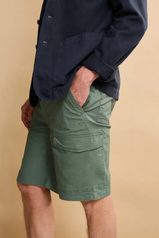 Seasalt Men's Tillerman Organic Cotton Cargo Shorts Dark Balsam