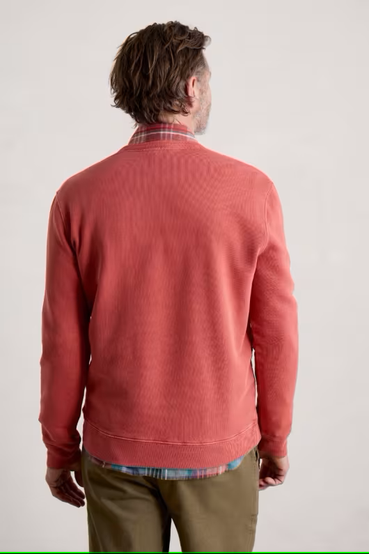 Seasalt Men's Bolitho Organic Cotton Sweatshirt Barn Red