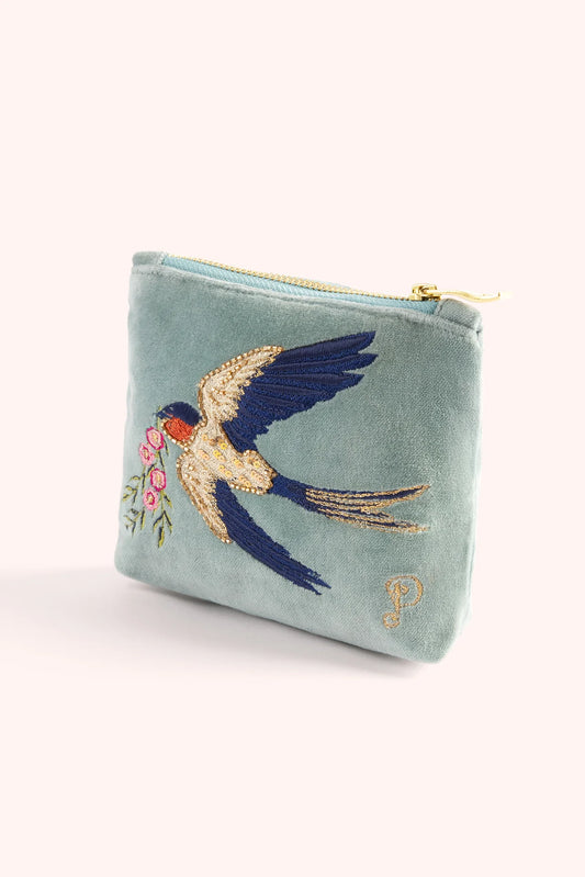 Powder Swooping Swallows Mini Pouch