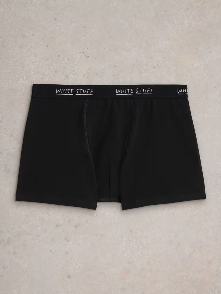 White Stuff Hove 2Pack Boxers Print Plain Black