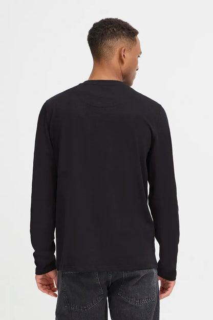 Blend Grandad Long Sleeve Top Black Beauty