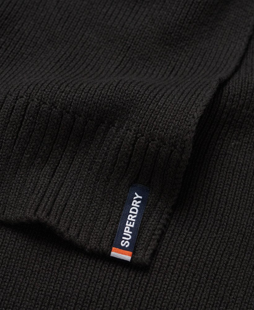 Superdry Essential Logo Knitted Scarf Black