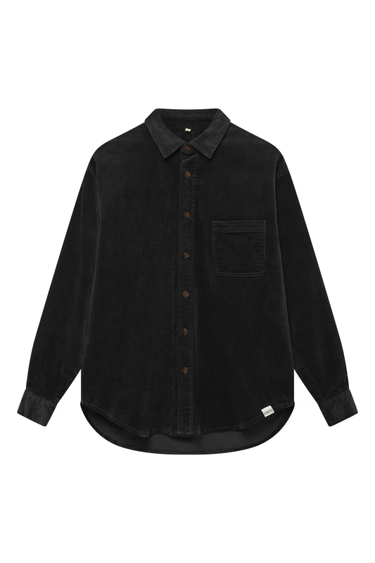 Komodo Shirt Mens Shirt Mens Corduroy Shirt Komodo Abel Organic Cotton Cord Shirt Black The Abel Corduroy shirt