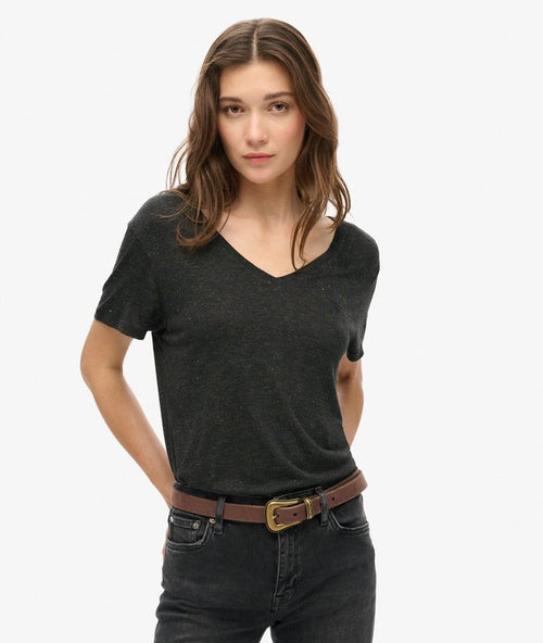 Superdry Studios Slub Embroidered T-Shirt Black Metallic