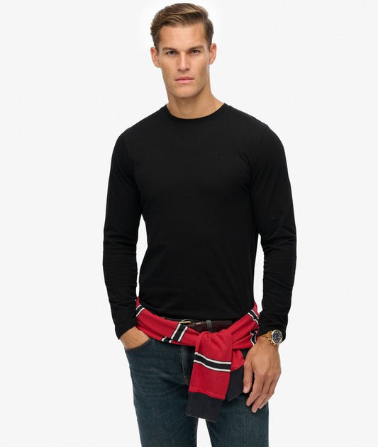Superdry Classic Essential Top Black Superdry Clothing Long Sleeve tee 