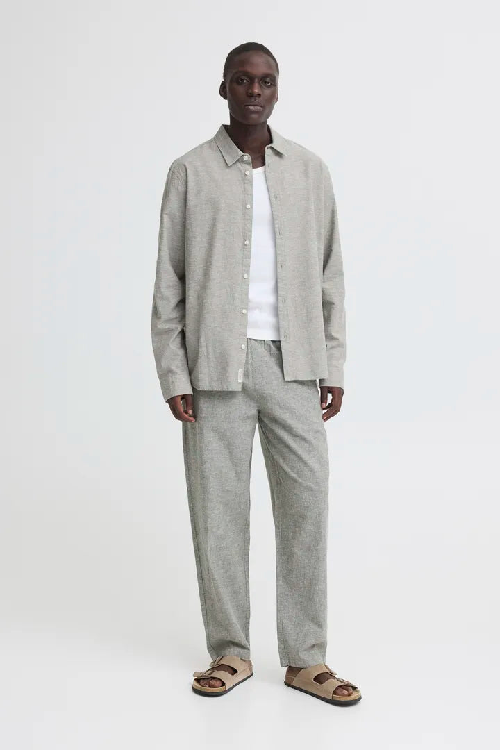 Blend Aban Linen Trousers Dusty Olive