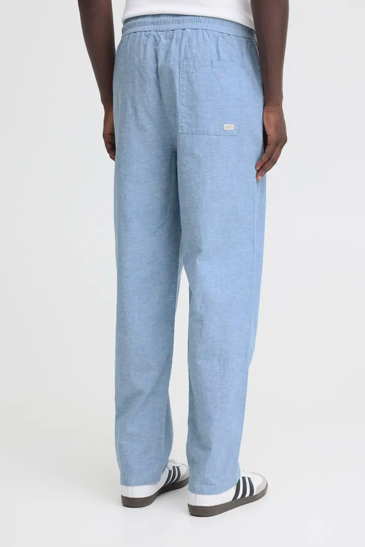 Blend Aban Linen Trousers Lichen Blue