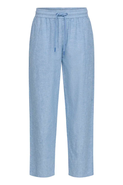 Blend Aban Linen Trousers Lichen Blue