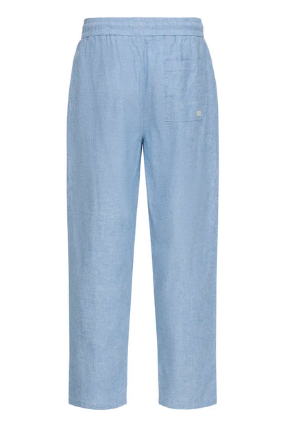 Blend Aban Linen Trousers Lichen Blue