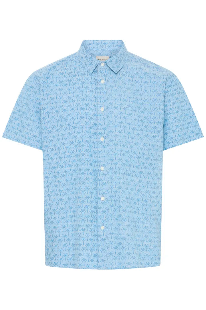 Blend Aban Short Sleeved Shirt Lichen Blue