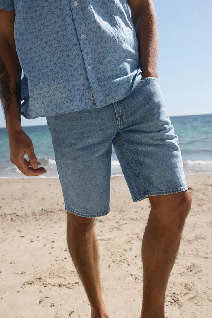 Blend Aban Short Sleeved Shirt Lichen Blue