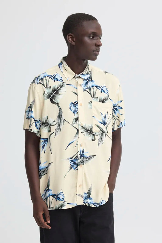 Blend Amelo Shirt Print Oyster Grey