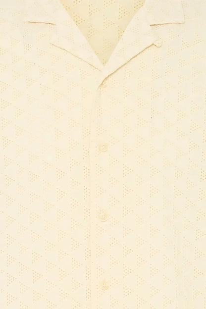Blend Aulia Short Sleeved Shirt Bleached Sands