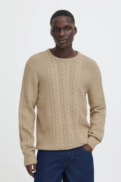 Blend Basim Crew Pullover Crockery Melang