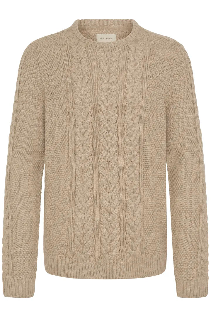 Blend Basim Crew Pullover Crockery Melang