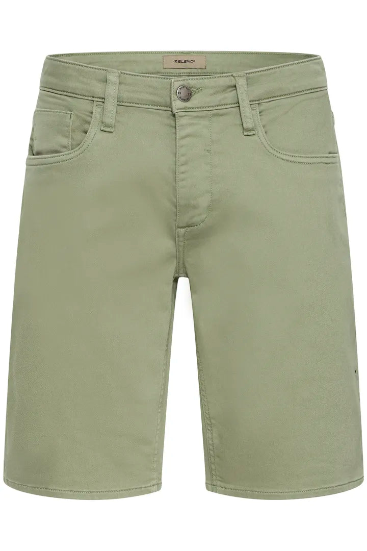 Blend Blizzard Denim Shorts Oil Green men's Casual Shorts by Blend. Colour: Oil Green Material: 83% Cotton, 15% Polyester & 2% Elastane Style Code: 20720284 Colour Code: 170115