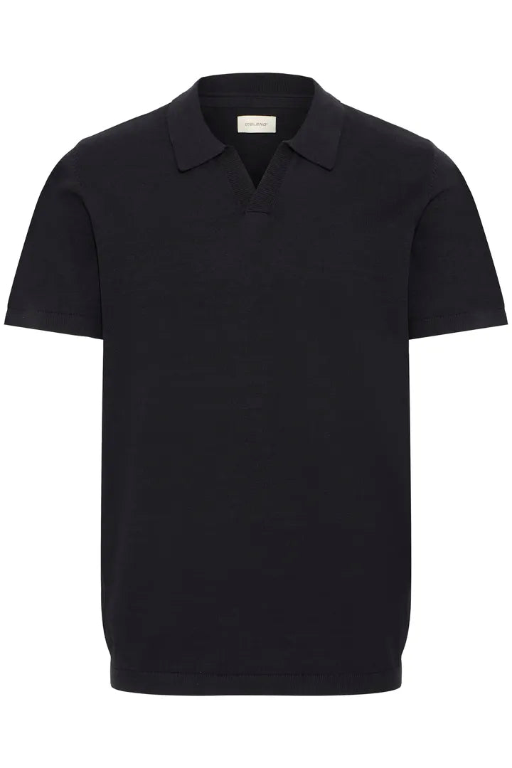 Blend Bray Knit Polo Top Black Beauty