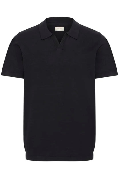 Blend Bray Knit Polo Top Black Beauty