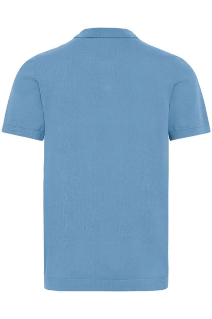 Blend Bray Knit Polo Top Copen Blue