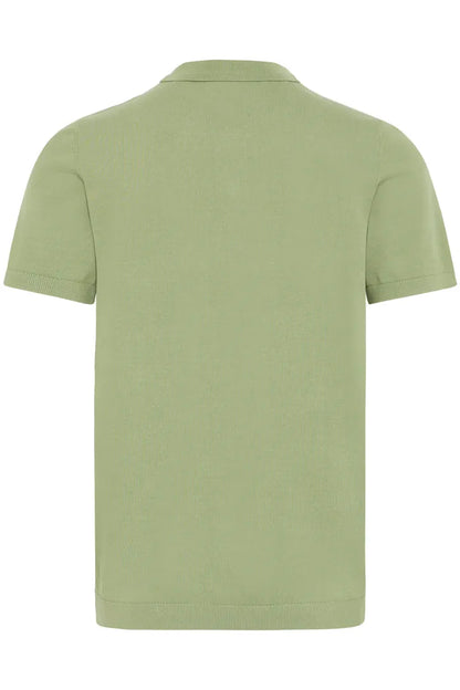 Blend Bray Knit Polo Top Oil Green