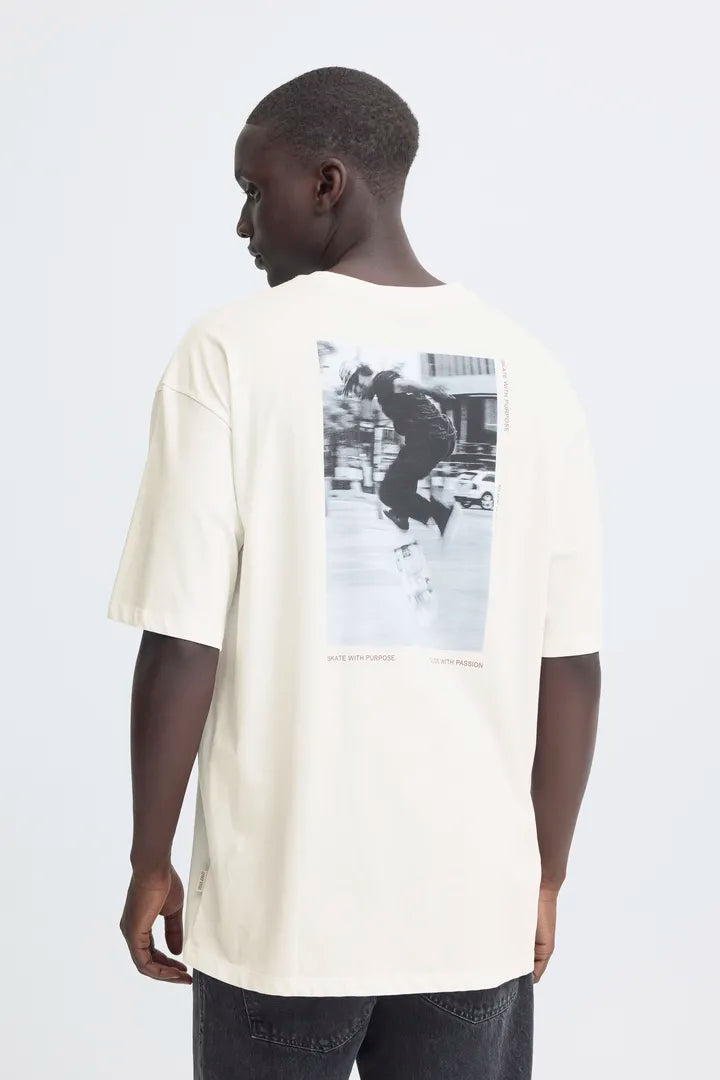 Blend Keaton Backprint T-shirt Snow White