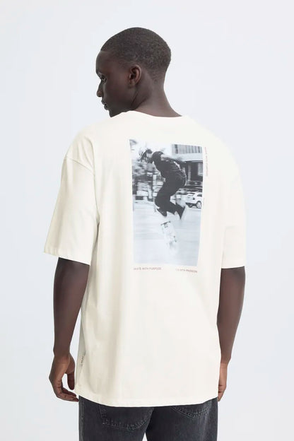 Blend Keaton Backprint T-shirt Snow White