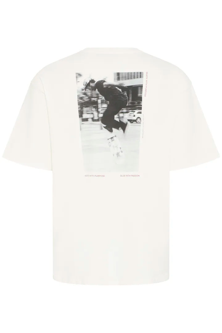 Blend Keaton Backprint T-shirt Snow White
