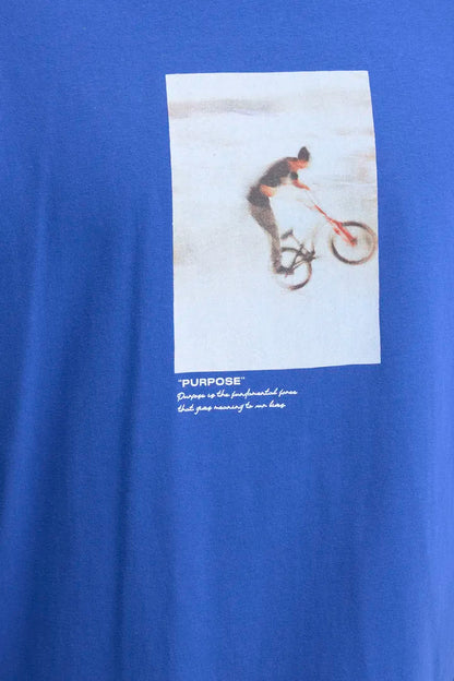 Blend Kole Photoprint T-shirt Dazzling Blue