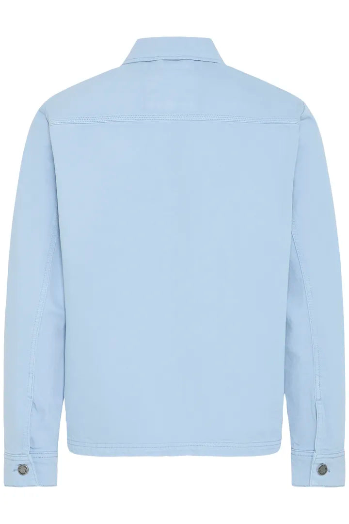 Blend Long Sleeved Overshirt Faded Denim