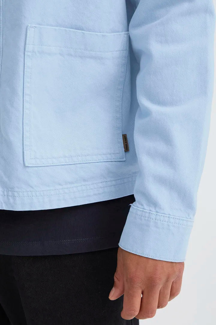 Blend Long Sleeved Overshirt Faded Denim