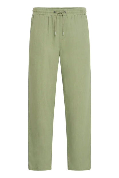 Blend Malvin Linen Trousers Oil Green