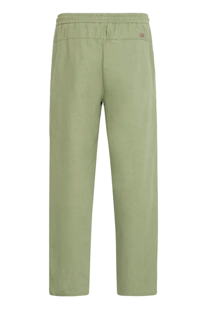 Blend Malvin Linen Trousers Oil Green