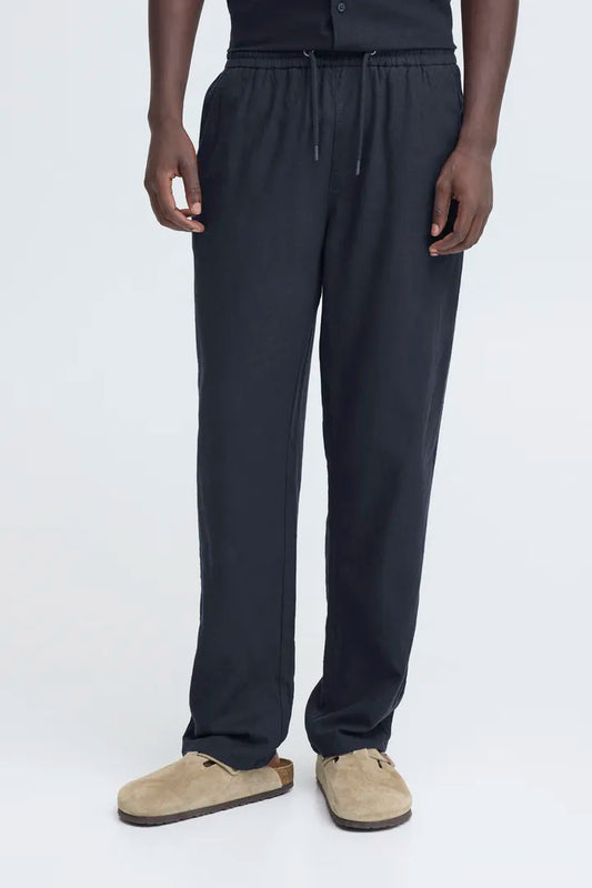 Men's relaxed Trousers Blend Malvin Linen Trousers Oil Green Relaxed Wear Colour: Salute Material: 55% Linen & 45% Viscose