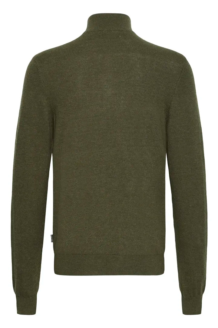 Blend Pullover Half Zipp Knitted Forest Night