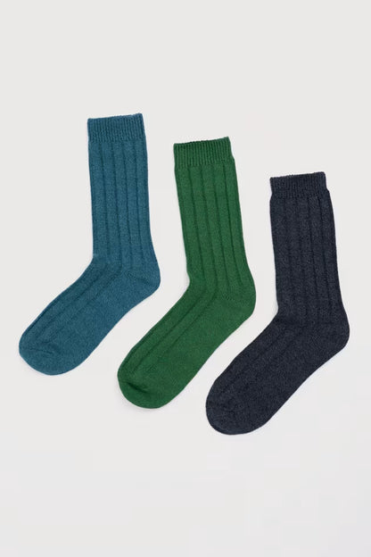 Seasalt Gift Box of 3 Men’s Bloomin' Good Socks Upwelling Mix