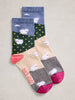 White Stuff Fluffy Ankle Socks Blue
