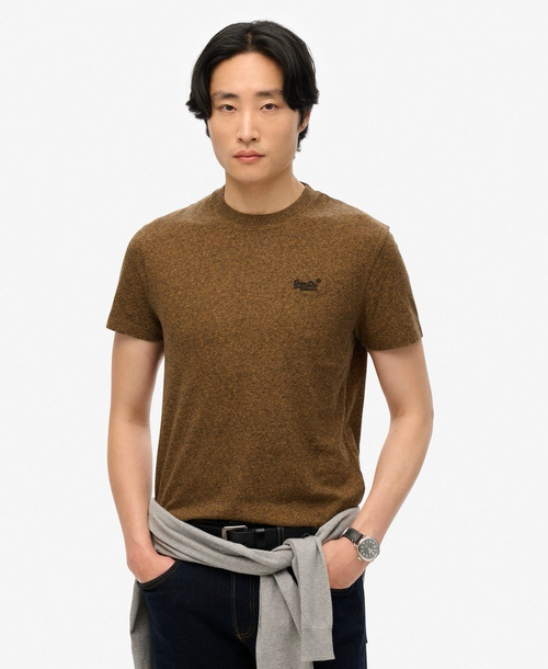 Superdry Organic Cotton Essential Logo T-Shirt Bronzed Brown Grit