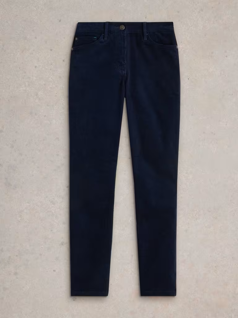 White Stuff Brooke Cord Straight Trouser Dark Navy